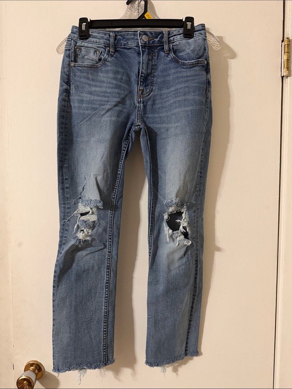 Vigoss Women's Skinny Ripped Light Blue Jeans